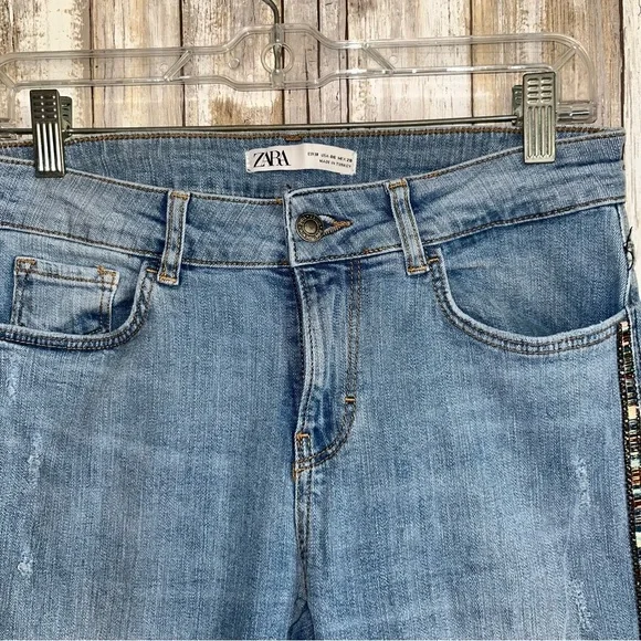 Zara Fray Ankle Mid Rise Jeans Women’s 6 - Picture 5 of 8